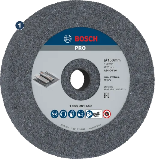 Bosch grinding wheel for metal, 150 mm diameter.
