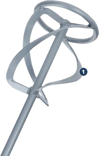 Bosch spider mixing paddle for efficient material blending.