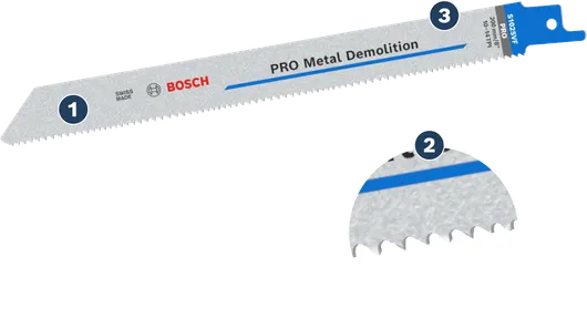 Bosch PRO Metal Demolition S1025VF bi-metal saw blade.