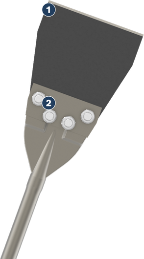 Bosch PRO SDS max floor scraper replacement set, 152 mm.
