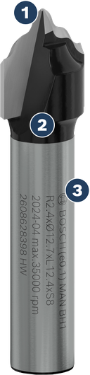 Bosch PRO Router Bit Cove and Bead Groove R 2.4.