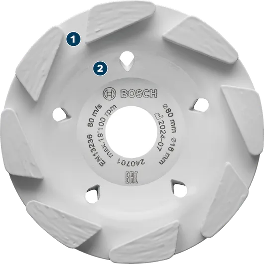 Bosch diamond grinding cup wheel for angle grinders.