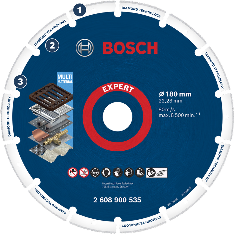 Bosch Expert multi material diamond cutting disc.