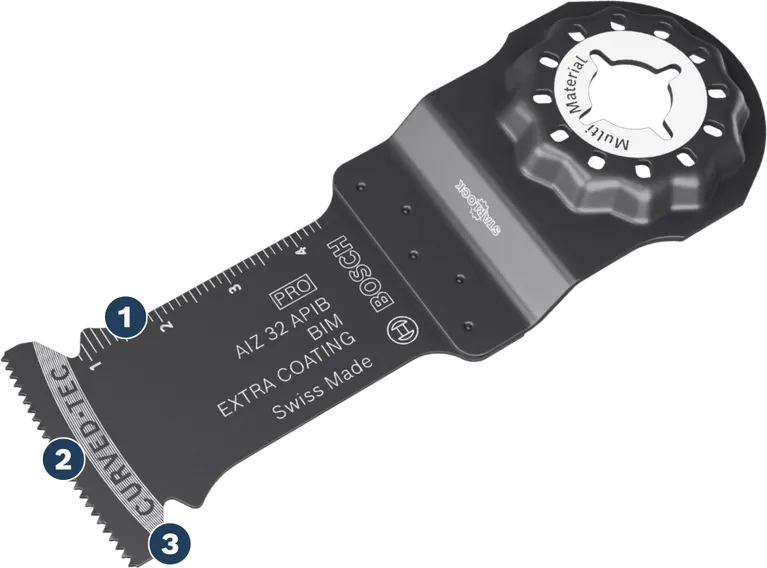 Bosch AIZ 32 APB BIM multitool blade with extra coating.
