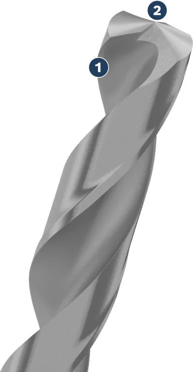 Bosch metal drill bit with precision ground tip.