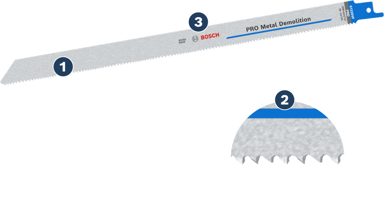 Bosch PRO Metal Demolition reciprocating saw blade.