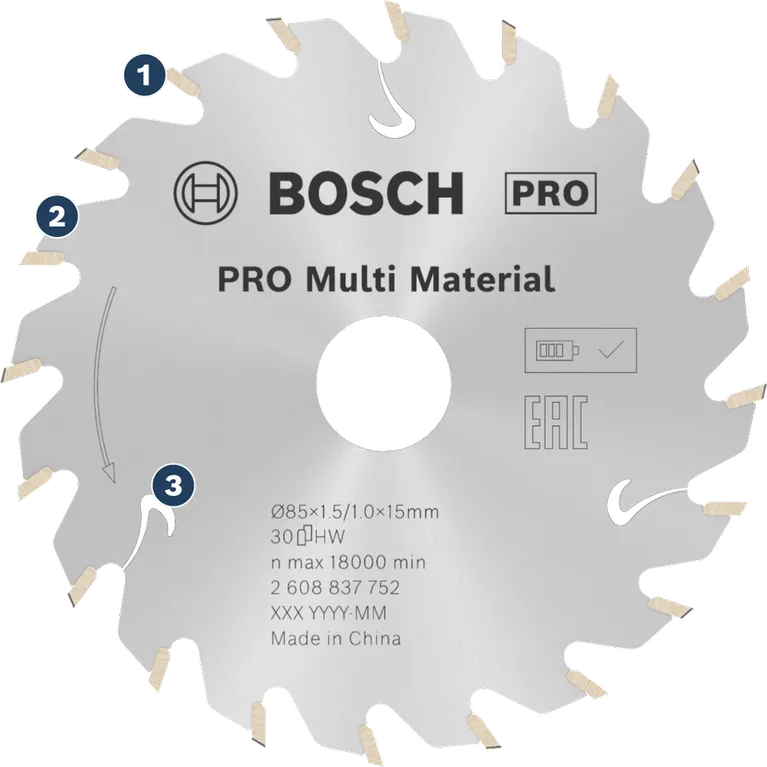 Bosch PRO Multi Material circular saw blade.