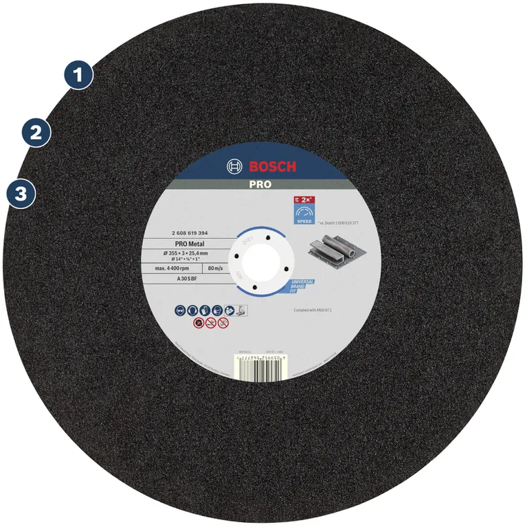 Bosch cutting disc for metal, 355 mm Pro Metal.