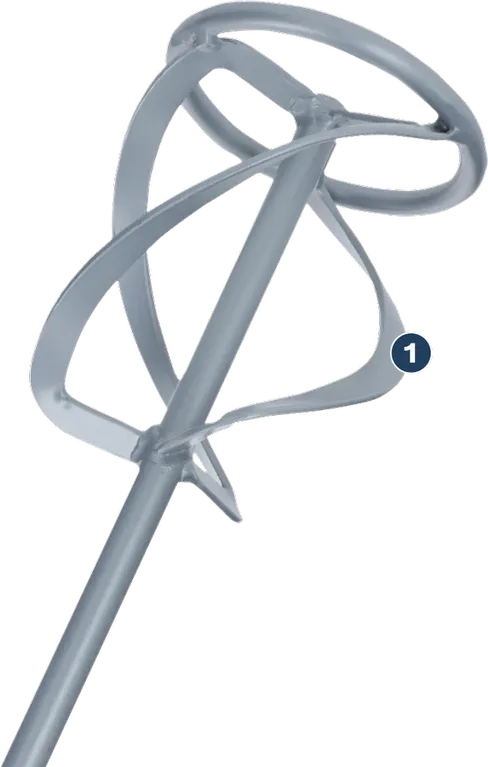 Bosch spider mixing paddle for efficient material blending.