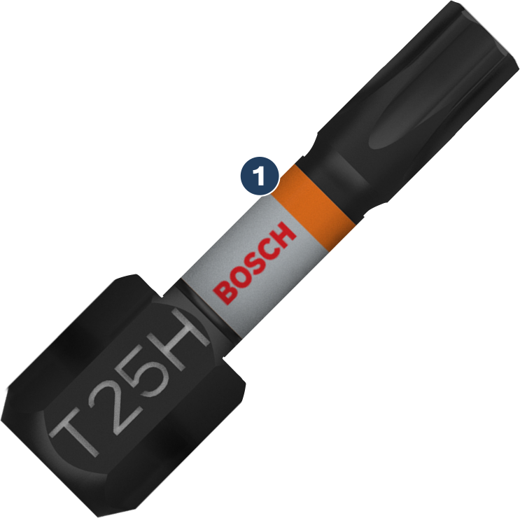 Bosch PRO TH Impact Bit T25H 25 mm.