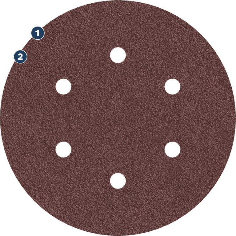 Bosch sanding disc with 8 holes for orbital sanders.
