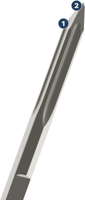 Bosch pointed chisel for SDS max demolition work.