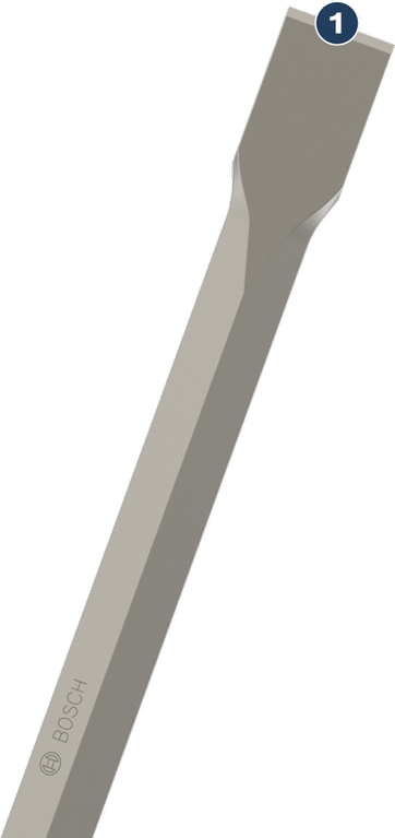 Bosch flat chisel for demolition work.