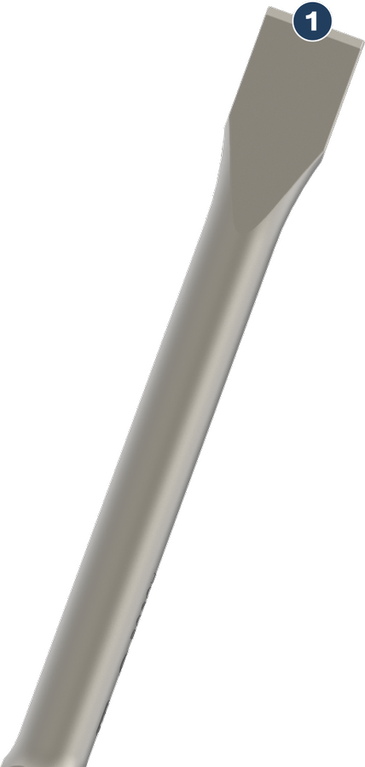 Bosch flat chisel SDS plus for concrete and masonry.