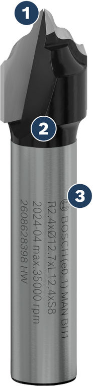 Bosch PRO Router Bit Cove and Bead Groove R 2.4.