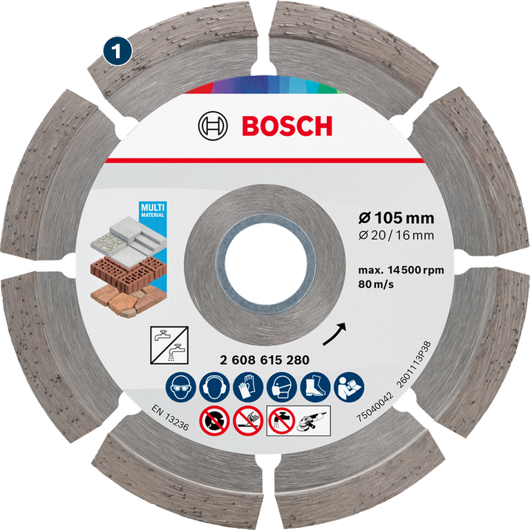 Bosch Multi Material Diamond Cutting Disc 105 mm.