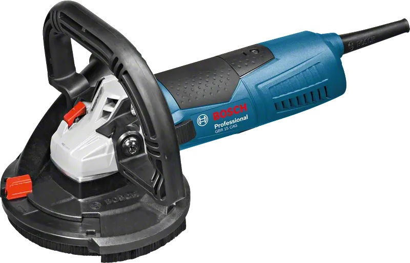 Bosch GBR 15 CAG concrete grinder with 125 mm disc.