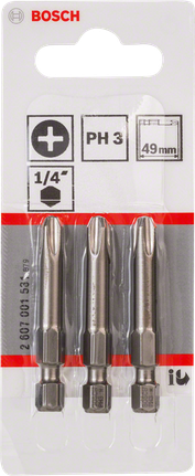 Bosch PH3 49mm screwdriver bits.