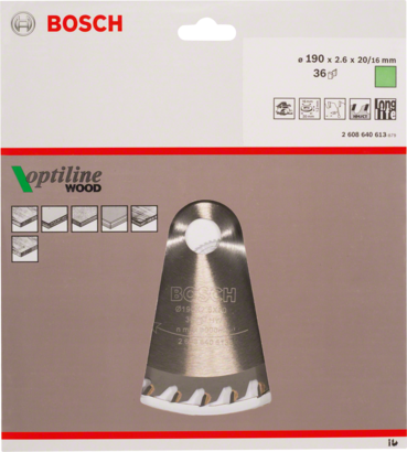 Bosch Professional Circular Saw Blade Optiline Wood for Hand Circular Saws 190 x... 