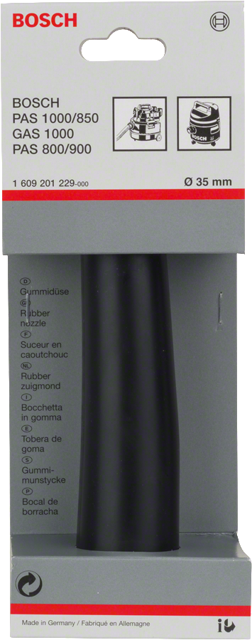 Bosch rubber nozzle 35mm for vacuum cleaners.