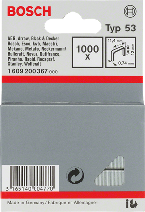 Bosch Typ 53 11,4×12 mm staples.