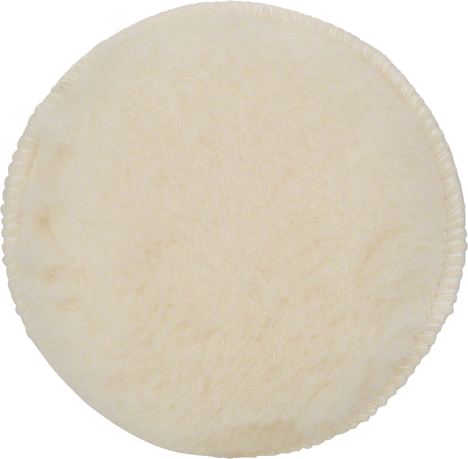 Bosch polishing pad with soft wool surface.