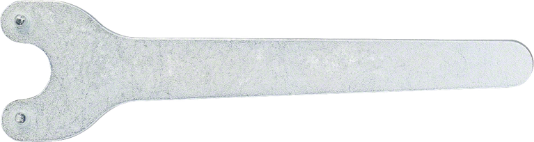 Bosch two-hole spanner straight for accessory changes.