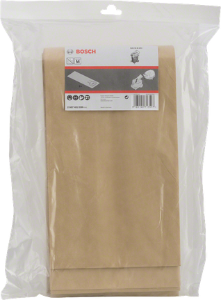 Bosch paper filter bag packaging.