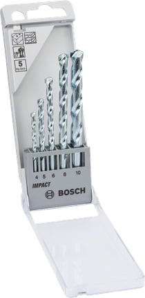 Bosch 5-piece CYL-1 masonry drill bit set 4/5/6/8/10 mm.