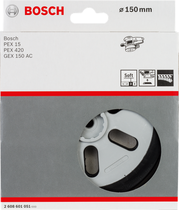 Bosch 150mm soft sanding pad for PEX and GEX sanders.