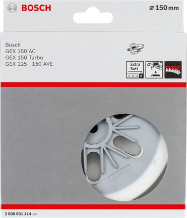 Bosch 150mm extra soft sanding pad.