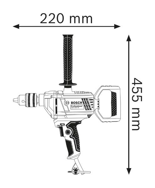 Angle drill dimensions.