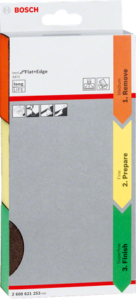 Bosch 3-piece abrasive sponge set.