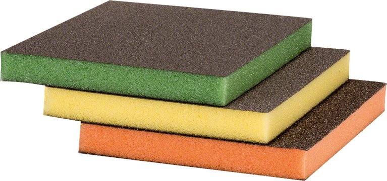 Bosch sanding sponge set for manual surface finishing.