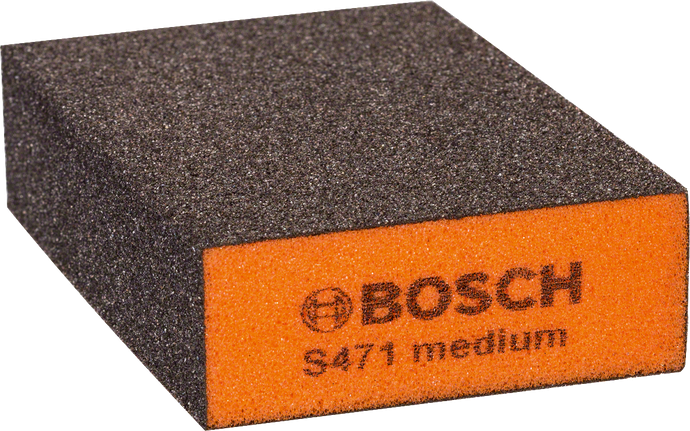 Bosch S471 medium sanding sponge for surface finishing.