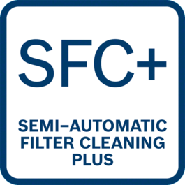 Simple and comfortable filter cleaning by pushing a button on front part of the hose