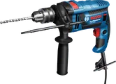 Bosch GSB 16 RE impact drill with side handle.