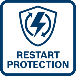 Restart protection Prevents the tool from automatically starting up after a power cut.