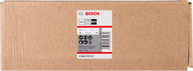 Bosch 250mm saw blade set in cardboard packaging.