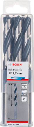 Bosch HSS PointTeQ 12.7mm drill bits.