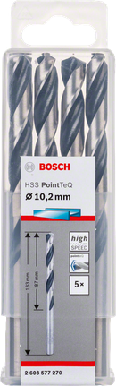Bosch HSS PointTeQ 10.2 mm drill bits pack.