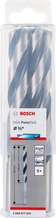 Bosch HSS PointTeQ 1/2″ drill bit pack.