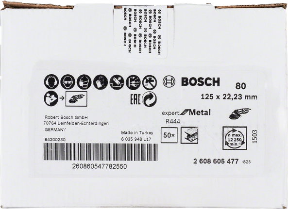 Bosch expert Metal R444 cutting discs 125x22.23mm.