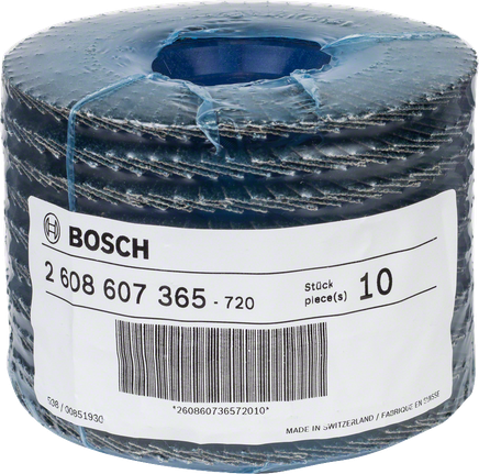Bosch 10-pack abrasive cutting discs for metalwork.