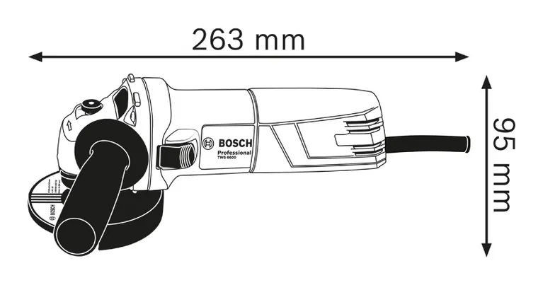 Angle grinder dimensions.