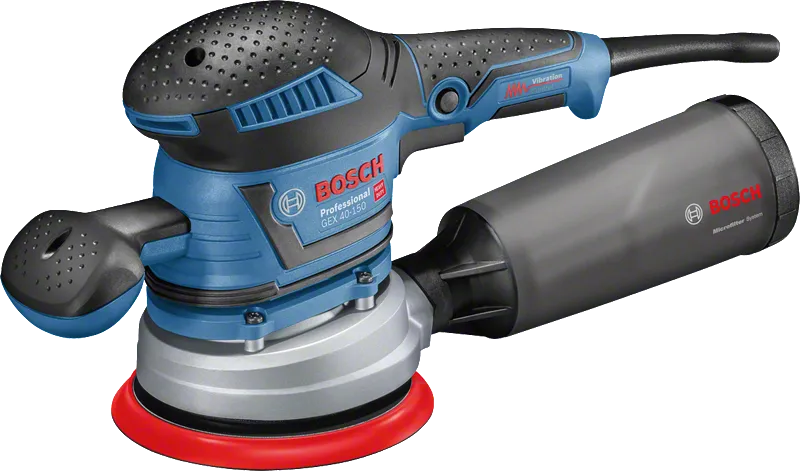 Bosch GEX 40-150 random orbit sander with dust box.