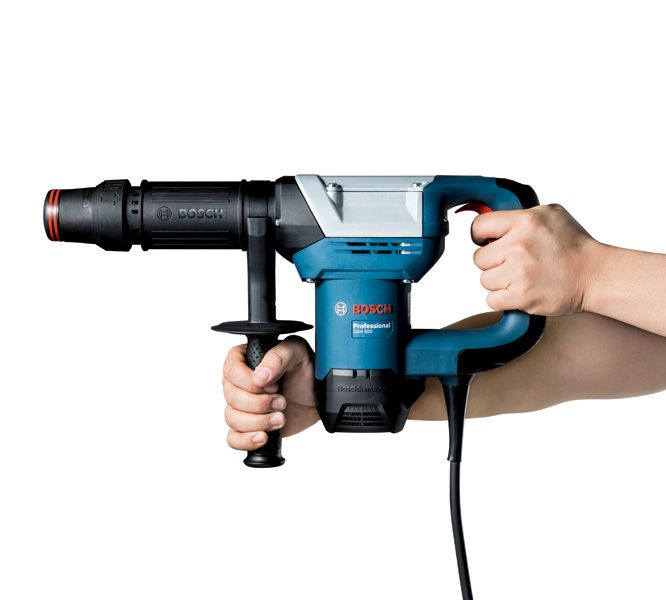 Bosch GSH 500 demolition hammer with hex for heavy-duty breaking.