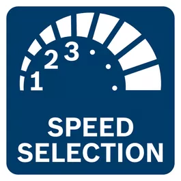  Best work results with speed pre-selection for applications requiring material-specific speed
