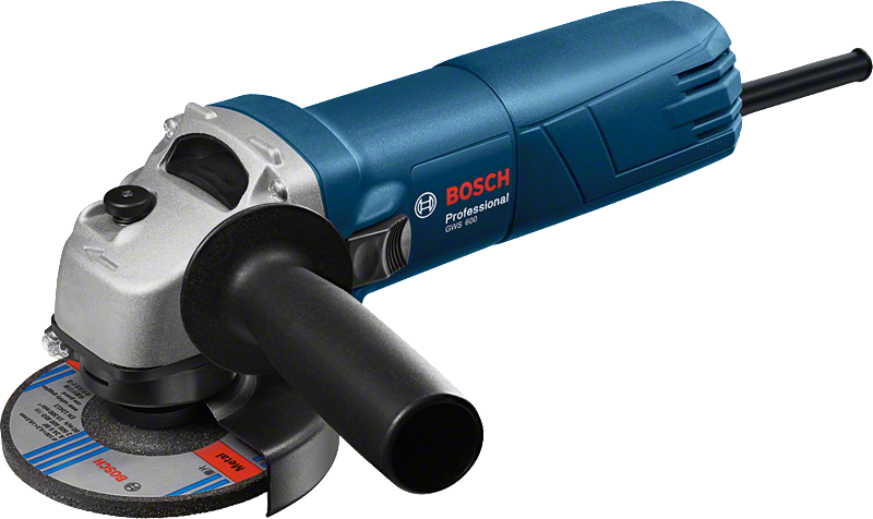 Bosch GWS 600 angle grinder with side handle.
