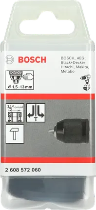 Bosch 3/8″ drill chuck 1.5–13mm.